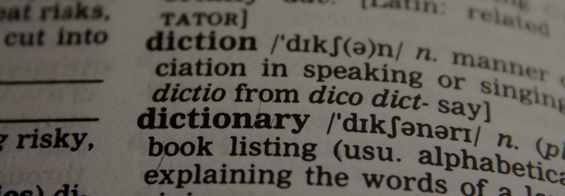 Explanation of the word "Dictionary"